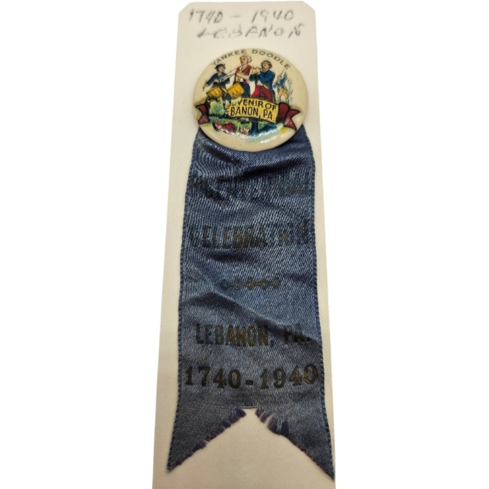 📖1940 Vintage Lebanon PA Bicentennial Celebration 1740-1940 Ribbon